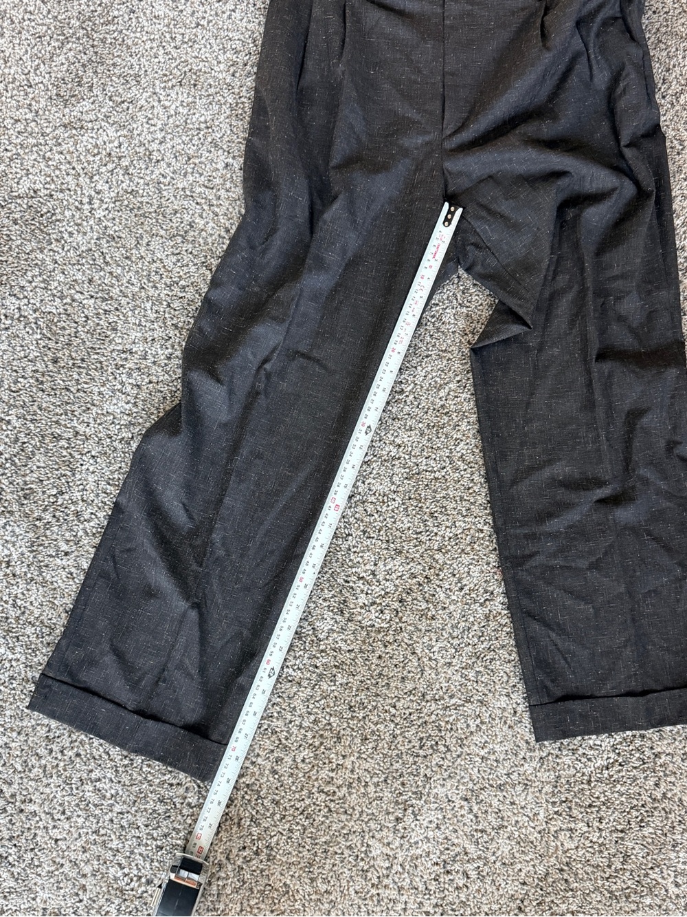 Zanella Dark Charcoal Pleated Dress Pants - Picture 6 of 6